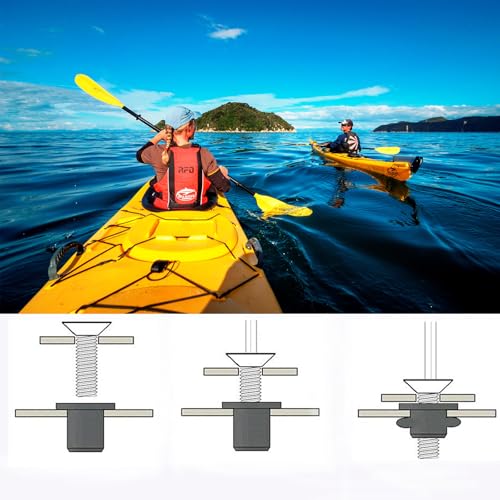 48 Pairs M6 Neoprene Rubber Well Nuts for Kayak with Brass Inserts - size: 48 Pairs 6mm Neoprene Well Nuts
