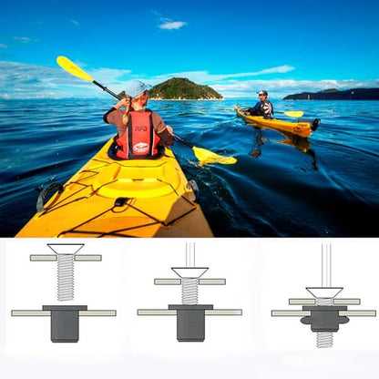 48 Pairs M6 Neoprene Rubber Well Nuts for Kayak with Brass Inserts - size: 48 Pairs 6mm Neoprene Well Nuts