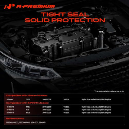A-Premium Right Side Engine Valve Cover, with Gasket - style: Right Cover