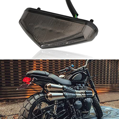 Motorcycle Led Brake Tail light License Plate Light 12V Universal Motorcycle Stop Running Lights for Quad ATV Dirt Bike Custom Chopper Street Bike - color: Smoke Lens#2