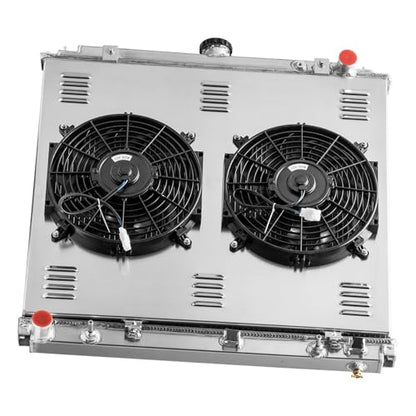 Aluminum Radiator + Shroud Fan + Relay Compatible with 2005-2018 Nissan Frontier Xterra Pathfinder 4.0L V6 2006 2007 2008 2009 2010 2011 2012 2013 2014 2015 2016 2017 Radiator