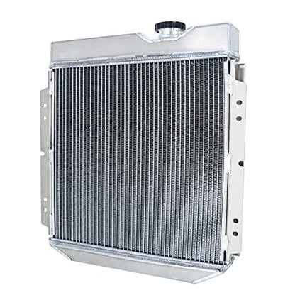 4 Row Radiator For Ford Mustang 1964-1966 Falcon Comet 1960-1965 - size: 4 Row Radiator+CNC 1.3Bar Cap