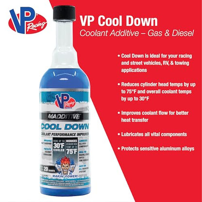 VP Racing Fuels 2085 Cool Down Coolant Performance Improver, 16 Ounces (6 Pack) - size: 6 Pack
