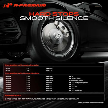A-Premium 10.24 inch (260mm) Rear Drilled and Slotted Disc Brake Rotors - style: Rear Drilled and Slotted