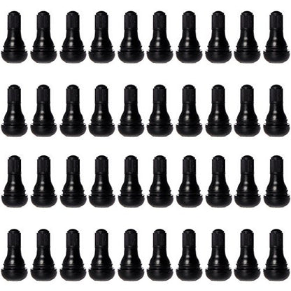 Circuit Performance Shorty Black Valve Stems TR412 TR-412 22mm Low Profile (40 Pieces)