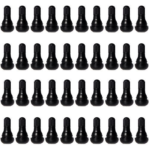 Circuit Performance Shorty Black Valve Stems TR412 TR-412 22mm Low Profile (40 Pieces)