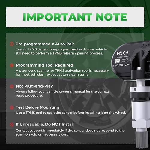 CDWTPS TPMS Sensor for GM,Pre-Programmed Upgrade Tire Pressure Sensor