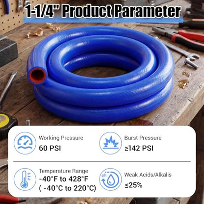 Outus 1-1/4" Id, 5ft Silicone Heater Hose,Coolant Radiator Hose, Blue, 1 - color: Blue, size: 1-1/4" ID, 5ft