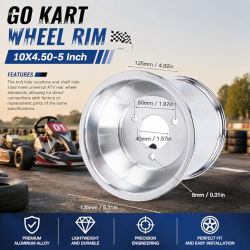 Aramox Wheel Rim, 10X4.50-5, 125mm