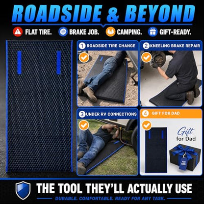 Magic Rolling Creeper Mat Portable Mechanics Mat - color: Blue & Black