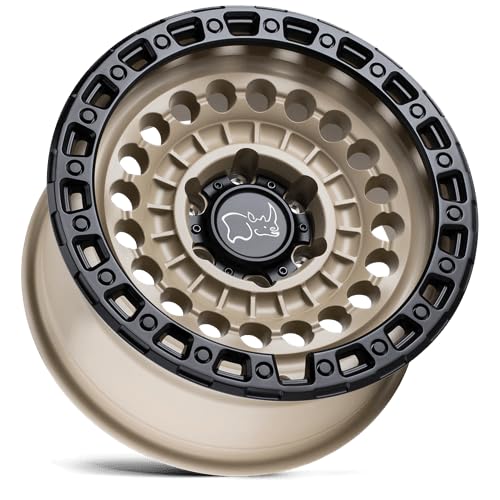Black Rhino Hard Alloys SENTINEL 17X8.5 5X5.0 4.04-18mm DESERT SAND W/BLACK RING - 1785STN-85127D71 - color: DESERT SAND W/ BLACK RING, size: 17X8.5, 5X5.0, 4.04, -18mm