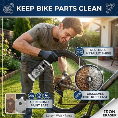 2Pack Rust Remover - Rust Remover Spray, Heavy Duty Rust Remover for Metal, Iron Eraser Iron and Rust Remover for Car Wheels, Hub, Bike Chains, Garden Tools & Iron Surfaces, 120ML*2 - color: 2 Pack: Rust Remover Spray