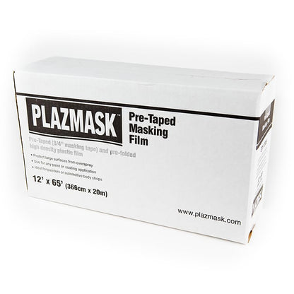 Pre-Taped Masking Film (12-Feet X 65-Feet, 12-Pack) - size: 12-Feet X 65-Feet, style: 12-Pack
