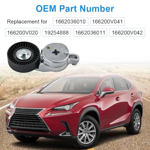Belt Tensioner with Pulley Compatible with Toyota Camry 2012-2017 - size: 166200V020