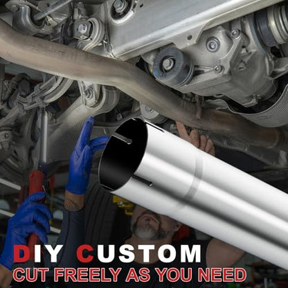 LCGP 4" Muffler Straight Pipe Stainless Steel 30" Long Straight Exhaust Pipe - size: 4 Inch without Clamps
