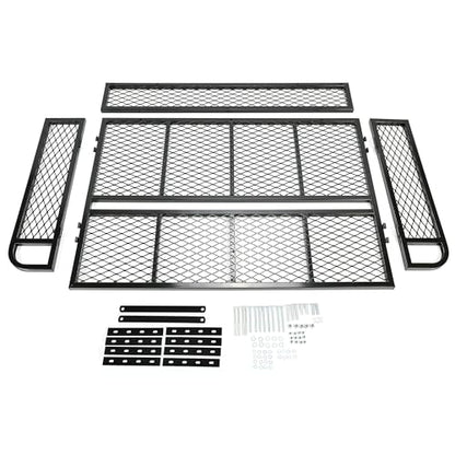 KUAFU Rear Cargo Basket Universal ATV UTV Black Steel Storage Rack Rear - size: Rear