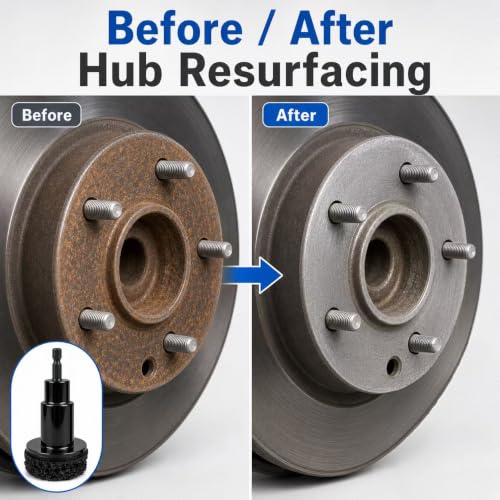 Wheel Hub Resurfacing Kit, Hub Cleaning Tool, Wheel Stud Cleaner