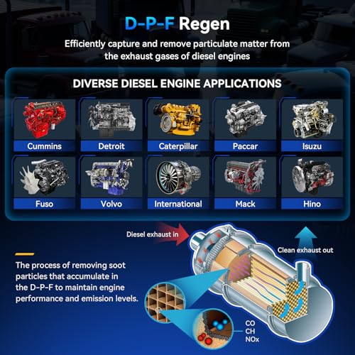 HD S700 Full System Heavy Duty Truck Scanner 8 Services, D-P-F Regen, Injector Coding, Diesel Diagnostic Scan Tool for Cummins, Freightliner, Paccar, International, Mack, Hino, Isuzu and etc