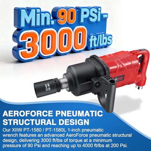 XIIW 1 Inch Air Impact Wrench, Up to 4000 ft-lbs High Reverse Torque - size: 1 Inch | 4000 ft-lbs