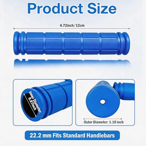 4 Pairs Bicycle Handle Bar Grips Mushroom Grips for BMX/MTB/Road Mountain Bikes - color: black, blue, red, pink