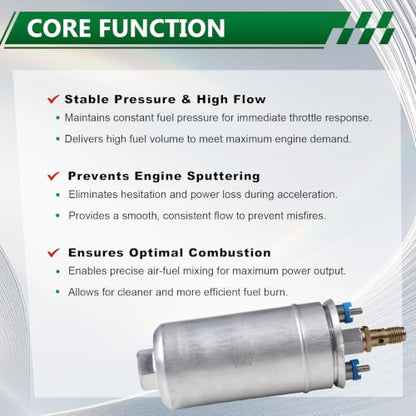 12V 200LPH (53GPH) Inline External High Pressure Electric Fuel Pump