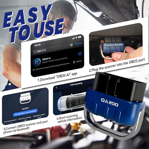Bluetooth OBD2 Scanner, Car Diagnostic Code Reader for Vehicles
