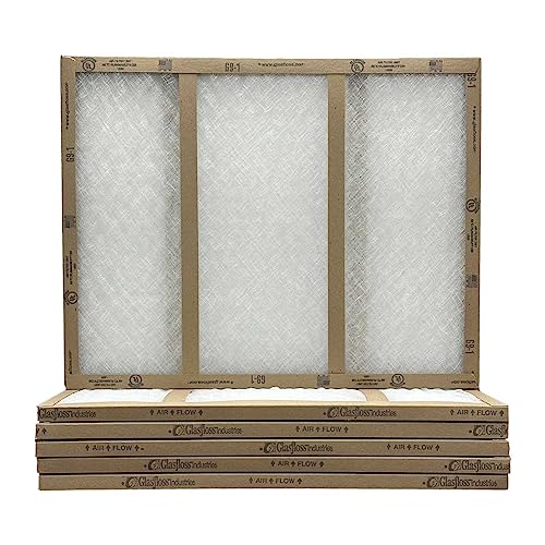 18x20x1 Fiberglass Air Filters, 6-Pack, AC & Furnace, Glasfloss - size: 18x20x1