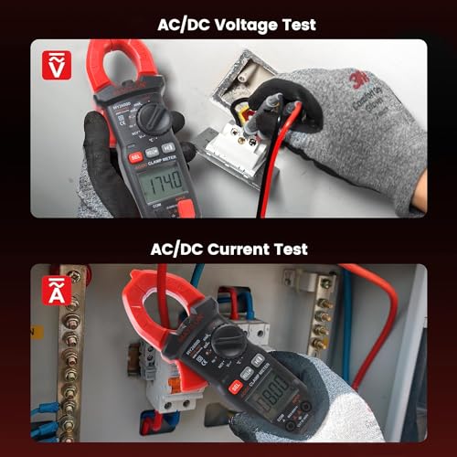 Digital Clamp Meter, Multimeter 6000Counts Volt Meter Auto-ranging Measures AC/DC Amp Clamp, NCV Non Contact Check Function (MAYILON MY2600D) - size: 6000 Counts, style: AC/DC Current