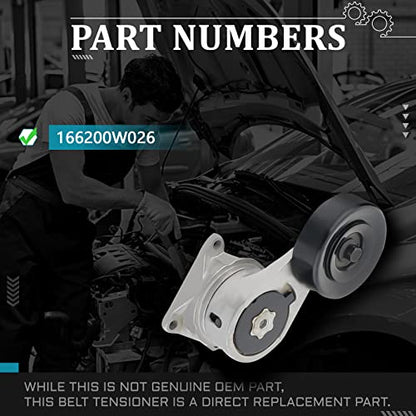 IRONTEK 166200W026 Belt Tensioner Assembly Compatible for Lexus 1994-2005 GS300/ 2001-2005 IS300/ 1994-2000 SC300 1993-1998 Toyota Supra #166200W020 - size: 166200W026