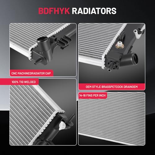 BDFHYK CU13202 Aluminum Radiator for Hyundai Elantra 2011-2013 1.8L 2.0L
