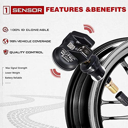 Autel Sensor-1 - Dual Frequency 315mhz and 433mhz Rubber Stem MX TPMS Sensor