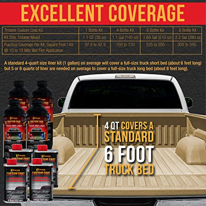 Custom Coat Shoreline Beige 1 Gallon Spray-On Urethane Truck Bed Liner Kit