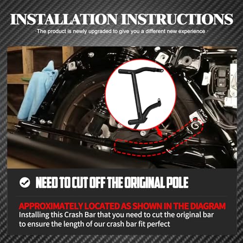 Saddlebag Guard Crash Bar Tip Over Saddle Bag Crash Bar Fit for Harley Street Glide FLHX Road Glide FLTRX Road King FLHR Electra Glide Ultra Limited CVO 09-25 Decorative Spacers Coloured - style: Saddlebag Guards with Decorative Spacers Coloured