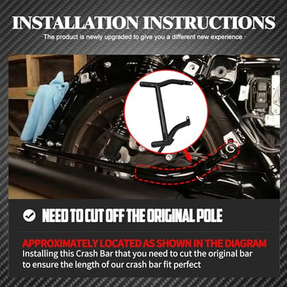 Saddlebag Guard Crash Bar Tip Over Saddle Bag Crash Bar Fit for Harley Street Glide FLHX Road Glide FLTRX Road King FLHR Electra Glide Ultra Limited CVO 09-25 Decorative Spacers Coloured - style: Saddlebag Guards with Decorative Spacers Coloured