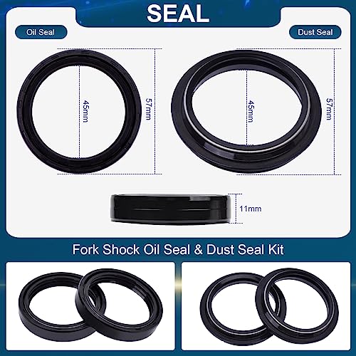45mm Fork Seals Kit for Honda GL1800 VTX1800 CBR600RR ST1300 - size: 45X57X11