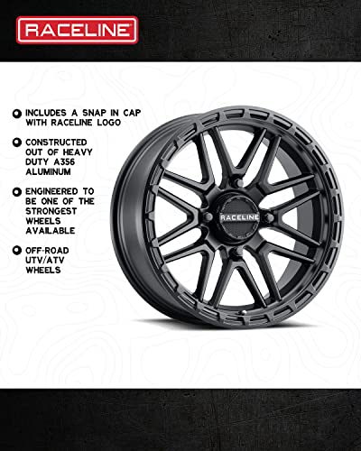 Raceline Wheels A11B KRANK XL UTV/ATV Wheel Black 20x7" 4x137", 0 mm offset/(4"B/S) - color: BLACK, size: 20x7" inches, 4X137, 0/4"