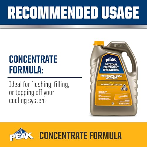 PEAK OET Gold Concentrate Antifreeze/Coolant for North American Vehicles - size: Concentrate