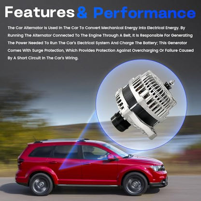 04801490AA Alternator 12V 160A Compatible with 2009-2020 Dodge Journey - size: 2009-2020 Dodge Journey