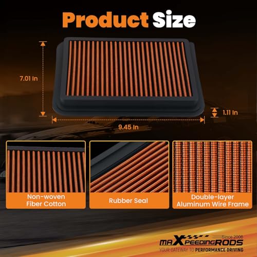 maXpeedingrods MX-2360 Engine Air Filter Fit for Toyota RAV4, Corolla - size: MX-2360