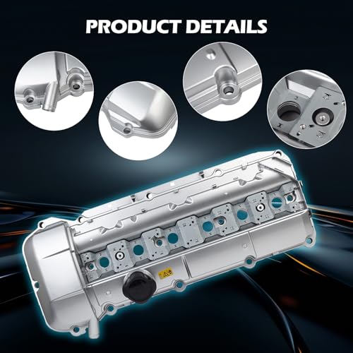 11121432928 Aluminum Valve Cover Kit with Gasket & Bolts - Compatible with 1999-2002 BMW 323i/325i/328i/330i/525i/528i/530i/Z3/X5 M52 M54 2.5L 2.8L 3.0L - color: 11121432928 Aluminum Valve Cover Kit