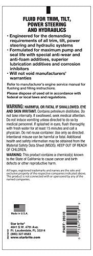STAR BRITE Power Trim & Tilt Fluid - Formulated for Maximum Pump and Seal Life With Special Anti-Wear, Anti-Foam Additives, Superior Lubrication Additives and Corrosion Inhibitors - style: 10 Oz