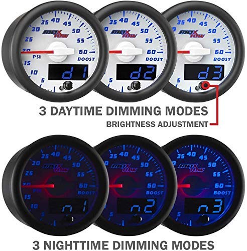 MaxTow White & Blue 35 PSI Coolant Pressure Gauge Kit, 2-1/16" 52mm