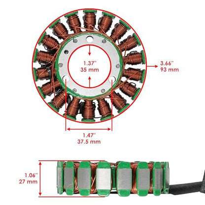 Caltric Stator & Regulator Rectifier Compatible with Kawasaki Bayou 250 Klf250 Klf-250 2003-2009