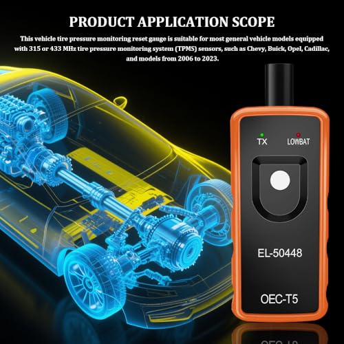 TPMS Relearn Tool, Tire Pressure Monitor System Sensor, EL-50448 TPMS Reset Tool, Automotive Activation Programming Training Tool OEC-T5 Compatible with GM Buick/Chevy Series Vehicles