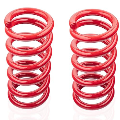 Heavy Duty Front Coil Springs for Chevy Silverado/GMC Sierra C1500 1988-1998, Upgrate 3" Drop/Lowering Coil Springs Kit 2Pcs-Red - color: Red, size: 88-98 C1500