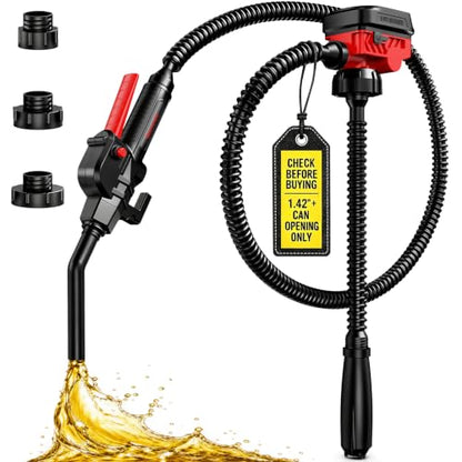 Fuel Transfer Pump for Milwaukee M18 Battery, 3.7 GPM Cordless Gas Can Pump