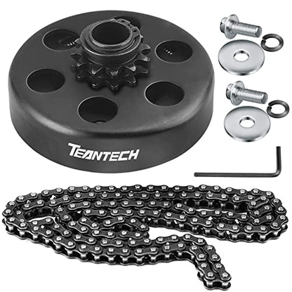 Go Kart Clutch 3/4" Bore 12T with #35 Chain Centrifugal Clutch and Chain for Go Kart Minibike Honda Kart Engines - size: 3/4" Bore 12T & 35 Chain