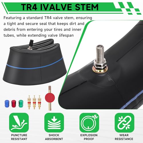 90/100-14"2.75/3.00-14 Motorcycle Inner Tube TR4 Staight Valve Stem 110cc - size: 2.75/3.00-14" 1pc