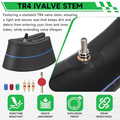 90/100-14"2.75/3.00-14 Motorcycle Inner Tube TR4 Staight Valve Stem 110cc - size: 2.75/3.00-14" 1pc
