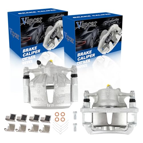 Front Disc Brake Caliper Assembly with Bracket–Fits Toyota Corolla 2009–2019, Matrix 2009–2013,Scion xD 2008–2014,Pontiac Vibe 2009–2010 – Replaces 19-B3435 & 19-B3434– 2PC Set